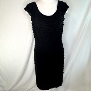 Adrianna‎ Papell Black Tiered Dress Size 8